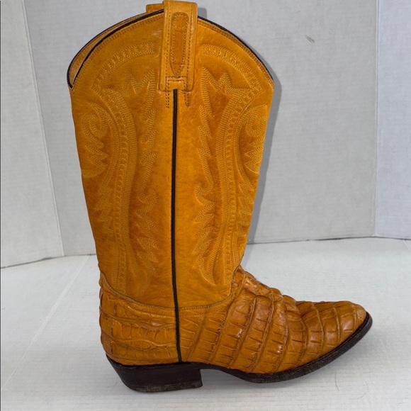 Rudel Crocodile Leather Cowboy Boots Size 7.5 E Mens Vintage - Picture 8 of 17